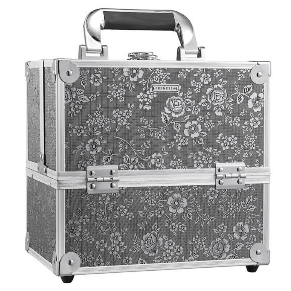 Makeup Train Case Portable Cosmetic Box Organizer Storage 4 Trays Aluminum Box - Picture 1 of 6
